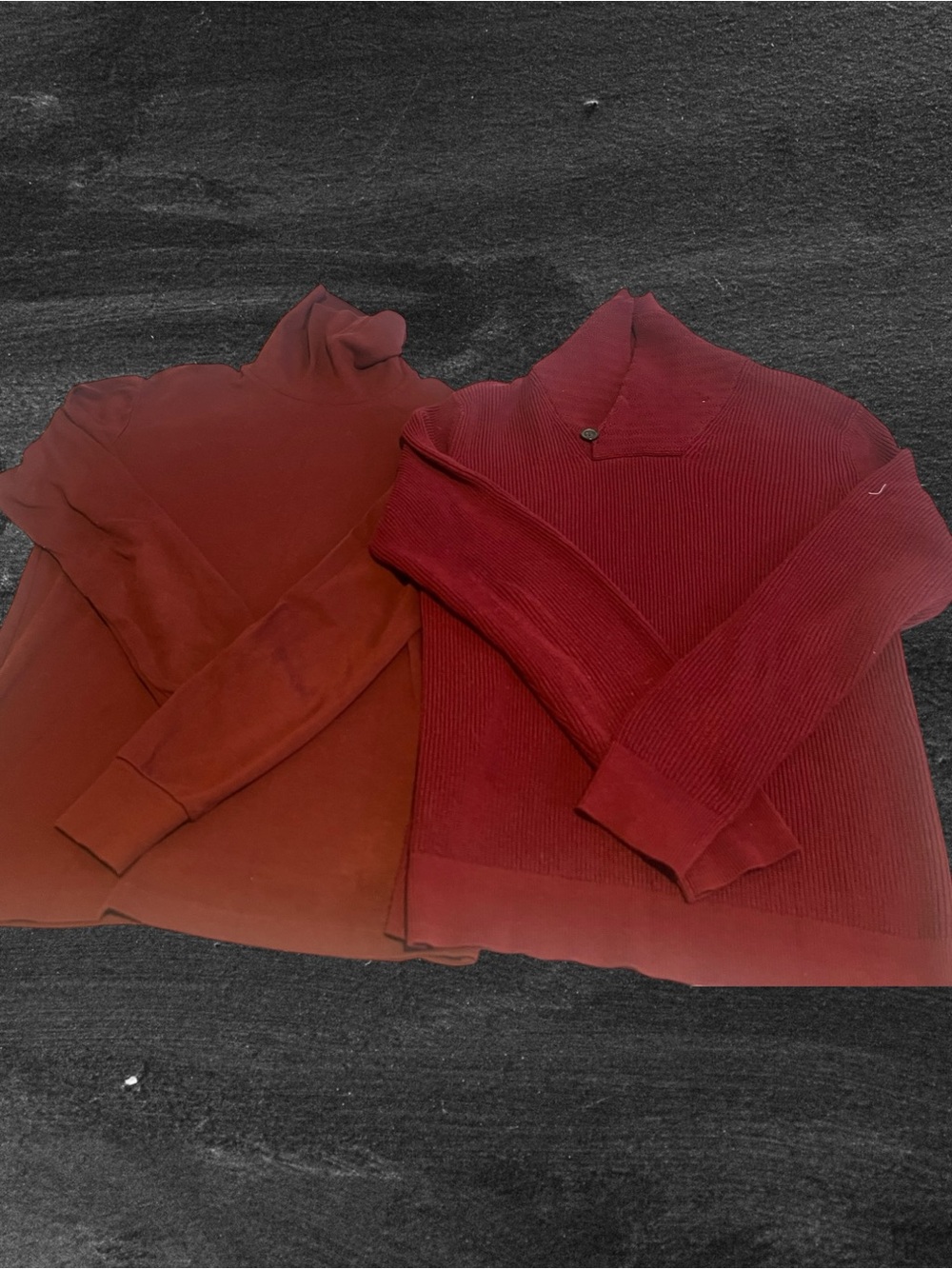 Banana Republic Men's Red Turtleneck & Ribbed Shawl Collar Sweaters